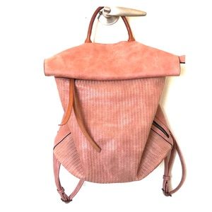 Faux leather backpack